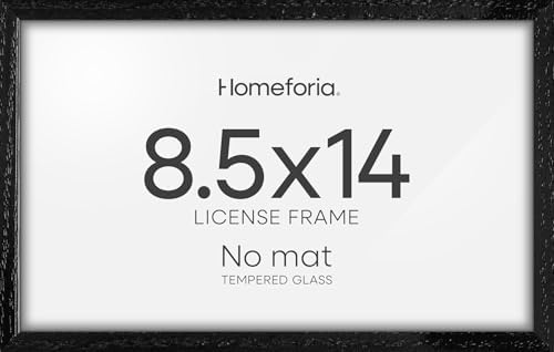 Homeforia 8.5x14 White Oak Marriage License Frame, High-End Wood, Glass by Homeforia