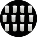 12Pcs White 35mm Caliber Plastic Film Canisters with Lids by Unknown