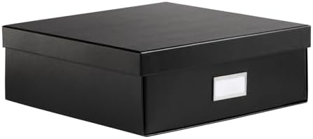 Oxford Keepsake Box, Protective Storage Box, Home and Office Organizer, Photo Storage Box, Souvenir Organizer, Medium, 12" x 12" x 4 1/4" (41788) by Oxford