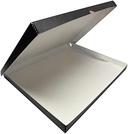 Lineco Clamshell Archival Storage Box, 18.5x24.5x1.75 Inch, Black by Lineco