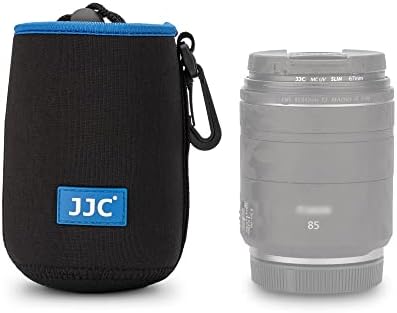 JJC Neoprene Camera Lens Pouch Case, Drawstring Bag for Lens up to 3.5x5.9" by JJC