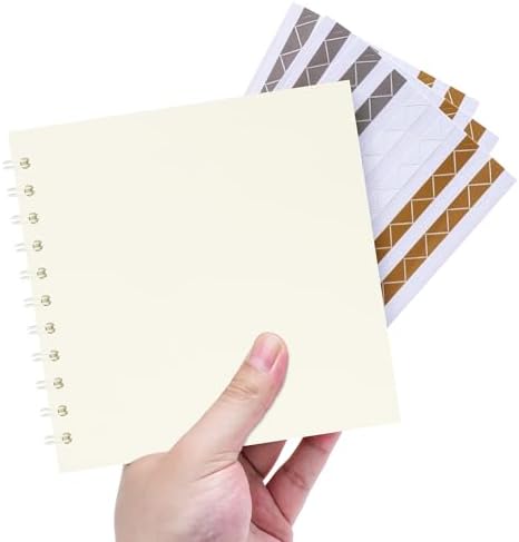 Kraft Paper Scrapbook Album 6.3x6.3 in, Cream by Hiwhy