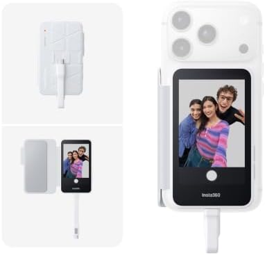 Insta360 Snap Selfie Screen - 4K Magnetic Selfie Monitor Screen for Selfie, Vlogging, Compaitble with iPhone 15/16/17 Pro, Touchscreen Control, Wired Instant Connection by Unknown