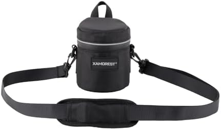 Camera Lens Case Lens Bag Compatible (3.35" x 3.74"(Nylon, Black)) by XAMOREST