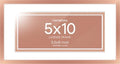 Homeforia 5x10 Rose License Frame, High-End Metal, 3.5x8 Mat, Glass by Homeforia