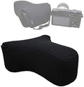 JJC Black Ultra Light Neoprene Camera Case for Sony a6600 a6500 a6400 a6300 a6100 a6000 a5100 w/55-210mm Lens, Pouch Bag for Fujifilm Fuji X-T30 X-T20 X-T10 W/ 55-200mm Lens, Elastic, Water Resistant by Fotasy