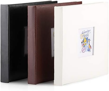 Leather Scrapbook Album DIY Set Scrap Book Album Hardcover Pictures Book 10.5"x10.5",DIY,Handmade for Anniversary,Family Memories,Couples,Friend&Baby,Accommodates 3x5 to 8x10 Photos (Leather-white) - Image 6