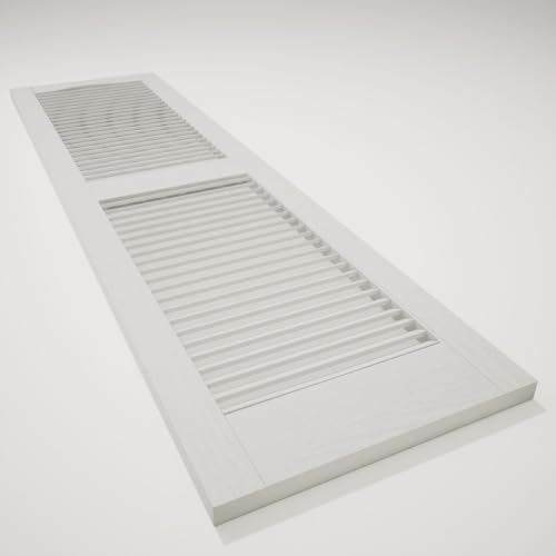 Ekena Millwork Lifetime Vinyl LL1S12X08000WH Standard Cathedral Top Center Mullion, Open Louver Vinyl Shutters, w/Installation Shutter-Lok's & Matching Screws (Per Pair), 12"W x 80"H, White - Image 6