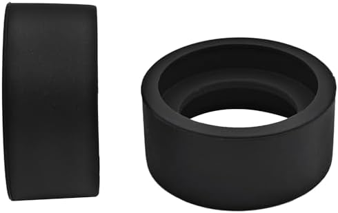 2PCS Eyepiece Eye Cup Soft Rubber Eyepiece Cover Binocular Eye Cups Replacement for 34-36 mm Stereo Microscope (Flat Angle), black - Image 3