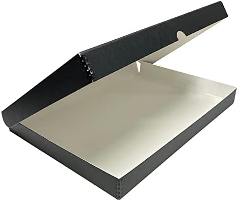 Lineco Clamshell Archival Storage Box, 13.5x19.5x1.75 Inch, Black by Lineco