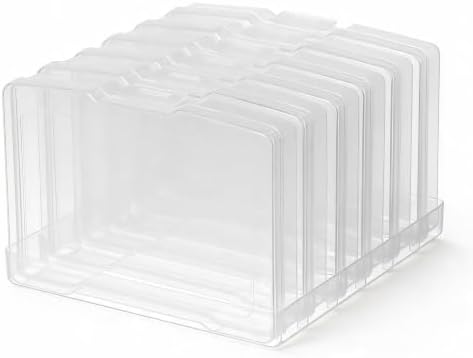 novelinks 6 Pcs 4"x6" Plastic Photo Storage Boxes with Tray (Clear 1Pack) by novelinks