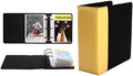 2Fold Binder for Holding Broadway Play Program and Theater Programs with 30 Custom Sheet Protectors - PU Leather - Fits Programs from Mid 1980s to Modern (Yellow/Black EmbossedP) by 2Fold