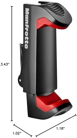 Manfrotto Universal Smartphone Clamp, Pro Version (MCPIXI), for Mini Camera Tripod, Table Tripod,Compact Tripod, Vlogging, Black - Image 7