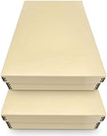Golden State Art, Archival Storage Box, Tan-11x17x3 Inch, Pack of 2 by GoldenStateArt