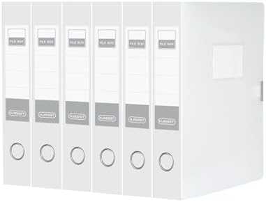 HUA JIE 6 Pack A4 Storage File Boxes Plastic Archives Cases,Transparent by HUA+JIE