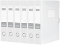 HUA JIE 6 Pack A4 Storage File Boxes Plastic Archives Cases,Transparent by HUA+JIE