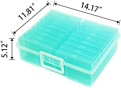 4" x 6" Photo Storage Case with Handle, 16 Inner Photo Organizer Keeper, Extra Large Storage Picture Boxes, Seed Storage, Transparent Craft Keeper (Green) - Image 3