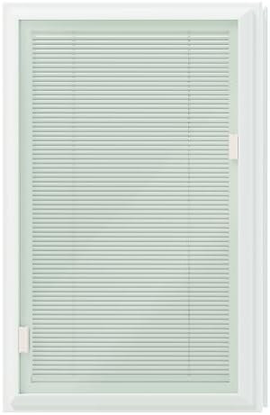 22" x 36" Enclosed Shutters, 9-Lite Entry Door Double Tempered Glass Replacement - Frame Size, Clear Tempered Glass Insert Kit, Privacy, Easy Installation and Maintenance, White by Lakeyon