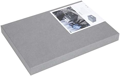Bigso Karin Collapsible Storage Box - Photo Storage Box with Labelframe for Easy Identification - Simple Assembly Without Tools - Decorative Storage Boxes with Lids - 8.9in x 12.4in x 5.4in - Gray - Image 5