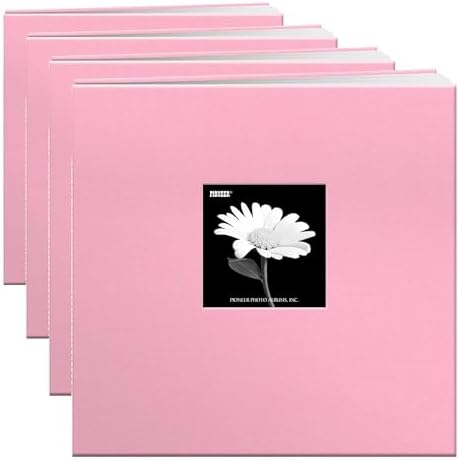 Pioneer MB-10CBFB 12"X12" Baby Fabric Frame Post Bound Scrapbook, Dreamy Pink (Pack of 4) by PioneerPhotoAlbums