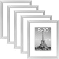 upsimples 8x10 Picture Frame, Gallery Wall Frames Set of 5, Silver by upsimples