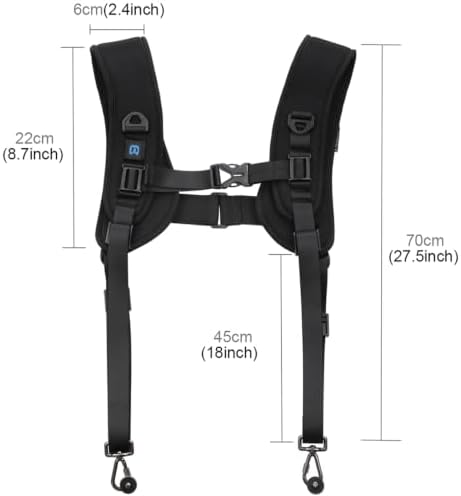 PULUZ Dual Camera Shoulder Harness for DSLR SLR Cameras with Quick Release - Image 2