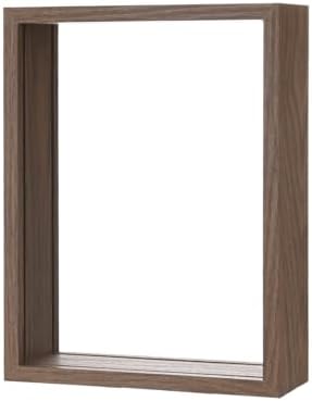 M METERXITY 1-Pack Dried Flower Frame, 6 x 8 Inch Double Acrylic Wooden Dried Flower Photo Floating Frame for Tabletop/DIY/Handicrafts [Coffee] - Image 7