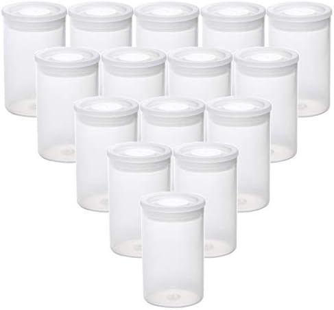 AKIRO Film Canisters with Caps 35 mm Empty Camera Reel Storage Containers Case Plastic Storage 15 Pack Transparent by AKIRO