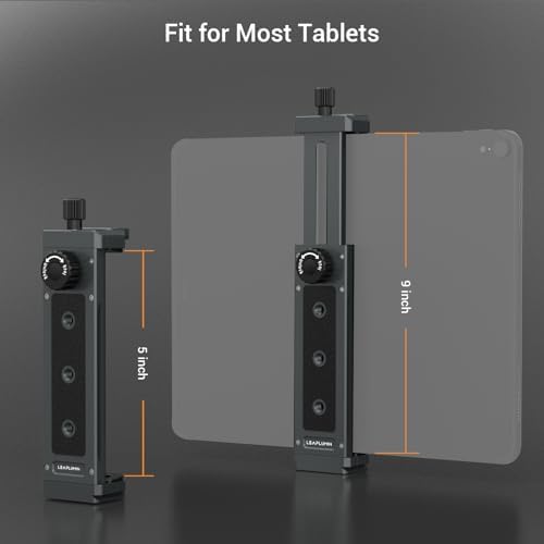 Tripod Mount Adapter for iPad, Aluminum Tripod Mount Holder for Tablet,Tablet Tripod Mount with 1/4" Screw,Universal Tripod Mount for iPad mini,Compatible with 4.7"-12.9" Most Tablet - Image 6