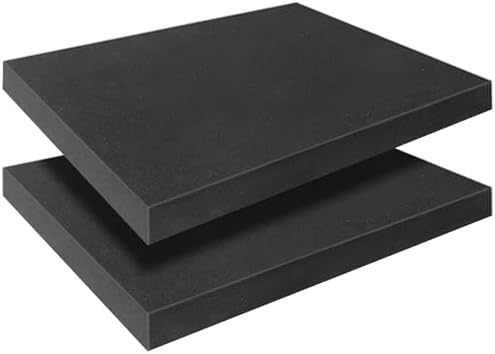 Black Polyurethane Foam Inserts for Cases, 2 Pcs 16 x 12 x 1.5 Inch, Cuttable Packing Padding for Tool Box, Camera, Crafts and Storage by YIENFBEV