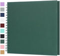 Scrapbook Album 10x10 Inches 40 Pages Hardcover Kraft Paper Green by Bonyomor