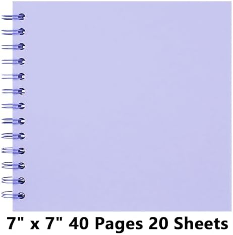 DIY Scrapbook Photo Album,40 Pages,7x7 Inch,Light Purple - Image 5