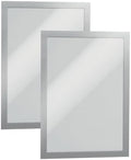 Durable Duraframe Sign Holder, Self-Adhesive, Silver, Letter Size, 2 Pack by DURABLEOfficeProducts
