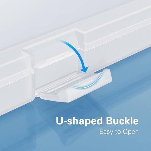 6-Pack Craft Organizers and Storage, Art Supply Organizer with Secure Lid, Clear Stackable Plastic Storage for Puzzle, Board Game, Photo, 12 x12 Paper, Inner Size 12.2" x 12.2" x 0.85" - Image 4