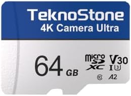 64GB Camera MicroSDXC TF Memory Card with Adapter 1 Pack by Teknostone