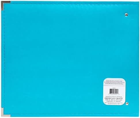 We R Memory Keepers 12x12 Photo Album - Faux Leather with 5 Page Protectors and Spine Label - Snag-Free D-Ring Scrapbooking Memory Album, Acid-Free, Aqua - Image 3
