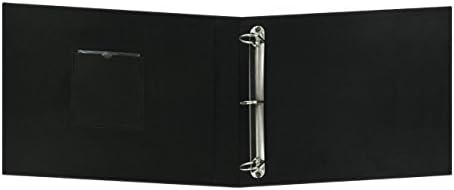 Pioneer T12CBF-BK 12-Inch by 12-Inch Fabric 3-Ring Binder Album with Window, Black - Image 2