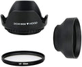 EEEKit 58mm Tulip Flower Lens Hood with UV Filter Lens for Canon EOS 77D 80D Rebel T8i T7 T7i T6i XTi SL2 DSLR Camera by EEEkit