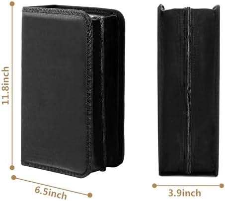 DVD Case CD Storage,128 Capacity CD Cases Holder DVD Storage Case Holders CD DVD Disc Case Storage Wallet Binder for Car Home Office Travel (128 Black) - Image 2