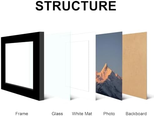 5x5 Picture Frame Set of 4 with Real Glass, Wall & Tabletop Display - Image 5