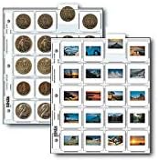 Print File 35mm Slide Pages Holds Twenty 2x2" Mounted Transparencies, Top Loading, Pack of 100 by PrintFileArchivalStorage