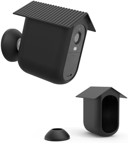 Silicone Sleeve Cover for Arlo Essential XL Security Camera-Black by TIUIHU