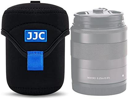 JJC Durable Mirrorless Camera Lens Case Protective Case Bag Backpack for Canon RF 50mm F1.8 EF-M 15-45mm F3.5-6.3 Sony 24mm F2.8 35mm F1.8 Fuji XF 35mm F2 and other Lens below 2.56" X 3.07"(D x L) by JJC