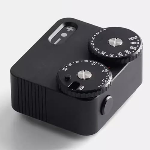 Light Meter for Cameras,Real-time Metering Tool,2 Dial to Adjust Aperture and Shutter Speed 23 Gears,w/Cold Shoe Mount,for Rangefinder (Black) by Unknown