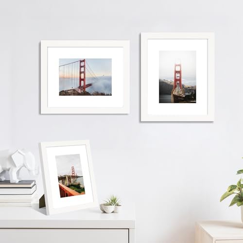 8x10 Picture Frame Set of 4 with Real Glass, Wall & Tabletop Display - Image 2