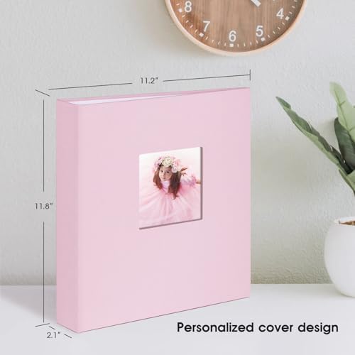 1DOT2 8.5x11 Inch 3 Ring DIY Scrapbook Photo Album, Pink - Image 6