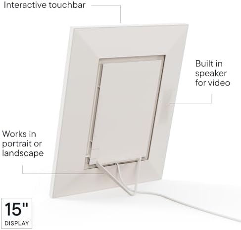 Aura Walden 15" WiFi Digital Picture Frame | Wirecutter's Best Digital Frame for Gifting | Send Photos from Your Phone | Quick, Easy Setup in Aura App | Free Unlimited Storage | White Clay - Image 5