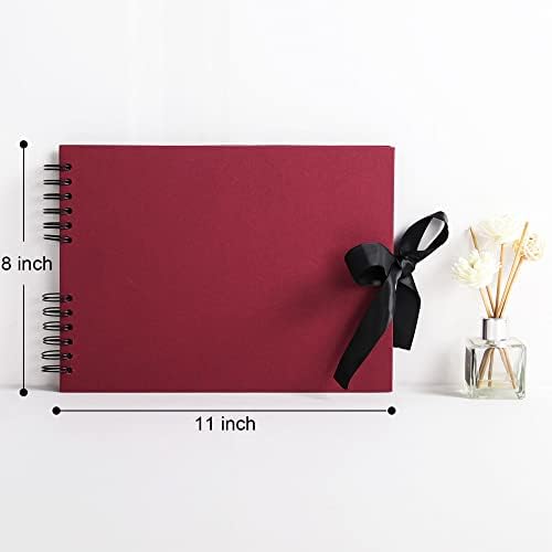 Vienrose Scrapbook Album 80 Pages 11x8 Inch Black - Image 4