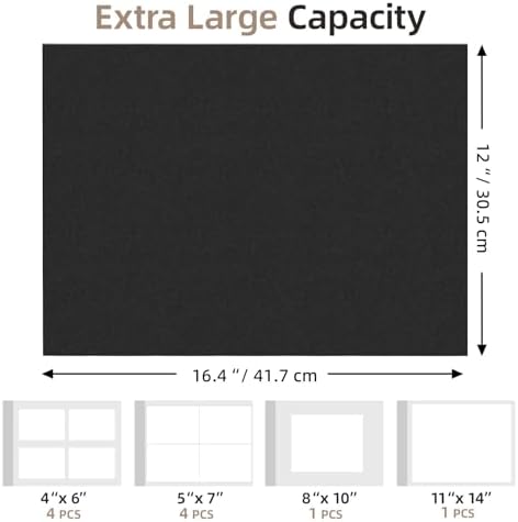 Vienrose Extra Large Self Adhesive Photo Album 11x14 20 Pages Black - Image 5