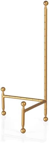 Red Co. Decorative Tripod Plate Stand and Art Holder Easel in Gold Finish - 14" h - Image 7